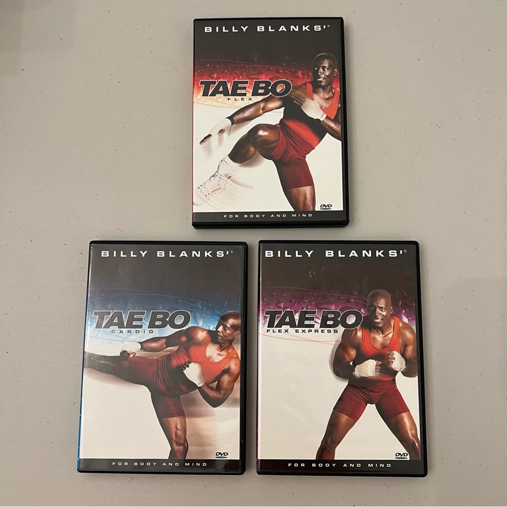 Billy Blanks Tae Bo 3 DVDs Workout Set Bundle